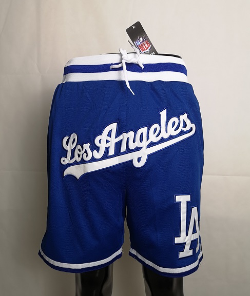 2020 Men NBA Los Angeles Dodgers blue shorts